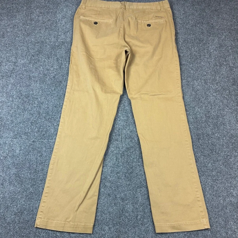 VTG Southern Proper Mens 32x30 Khaki Chino Pants Tan Stretch Cotton Flat Front